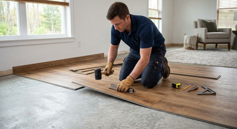 Luxury Vinyl Tile Installation in Falmouth, ME