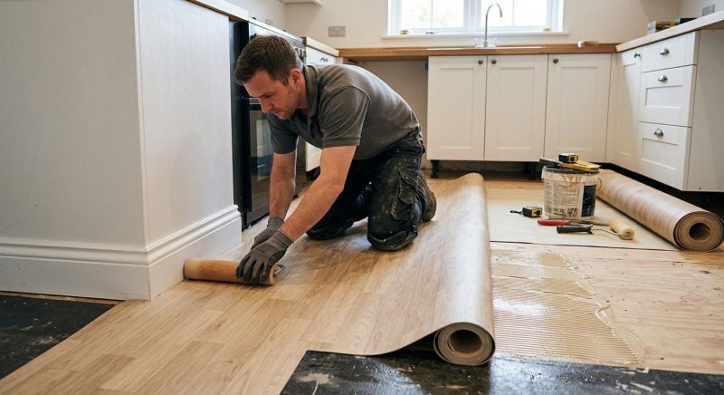 Sheet Linoleum Installation in Falmouth, ME