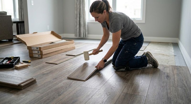 Vinyl Plank Floor Installation in South Portland, ME
